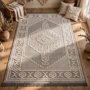 MAYA Jute Rug HD57A Light gray Size 100*200