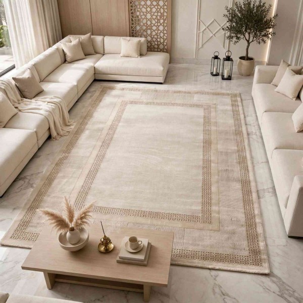 MILAS Turkish rug 9908B BEIGE cream size 250*350