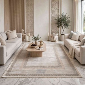 سجاد تركي ميلاس 9908B رصاصي كريم مقاس 50*80