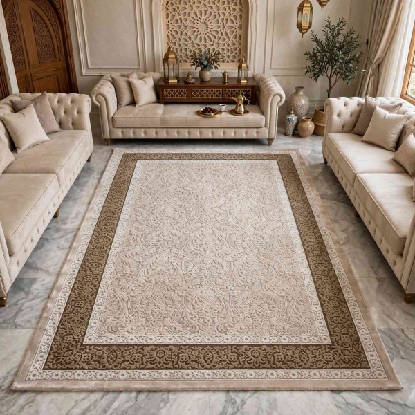 MILAS Turkish rug 9761B BEIGE cream size 200*300