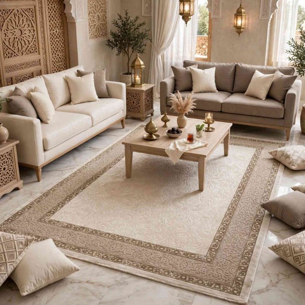 MILAS Turkish rug 9761B cream size 50*80