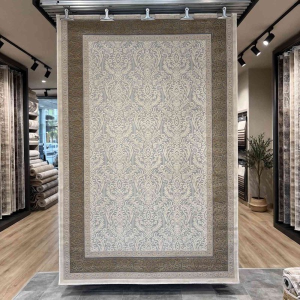 MILAS Turkish rug 9761B gray cream size 80*150