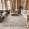 MILAS Turkish rug 9298E gray cream size 150*220