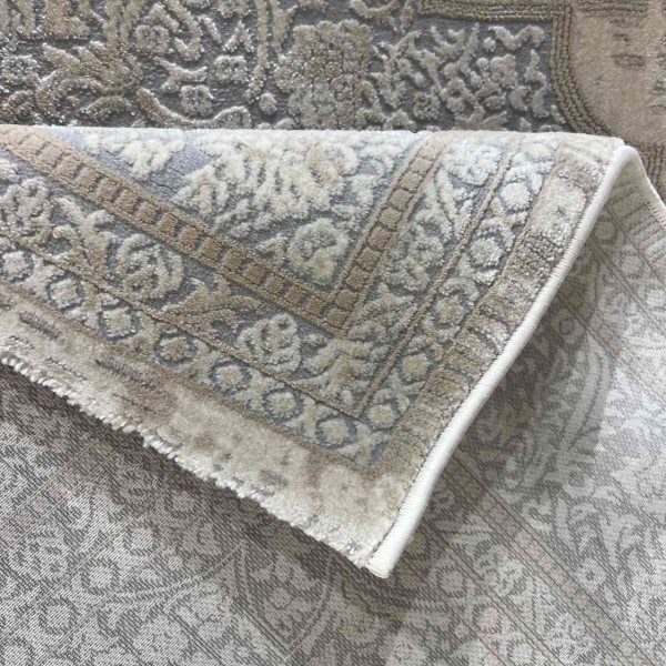 MILAS Turkish rug 9298E gray cream size 150*220