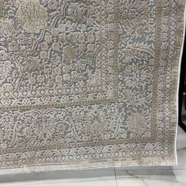 MILAS Turkish rug 9298E gray cream size 150*220