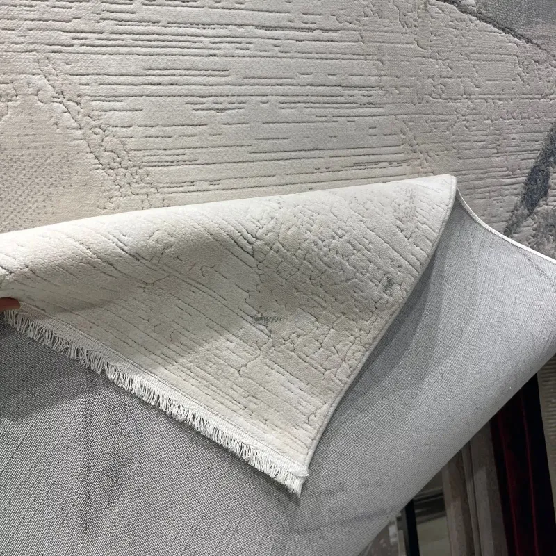 سجاد تركي برل 42816A كريم سماوي مقاس 50*80 - سجاد مودرن