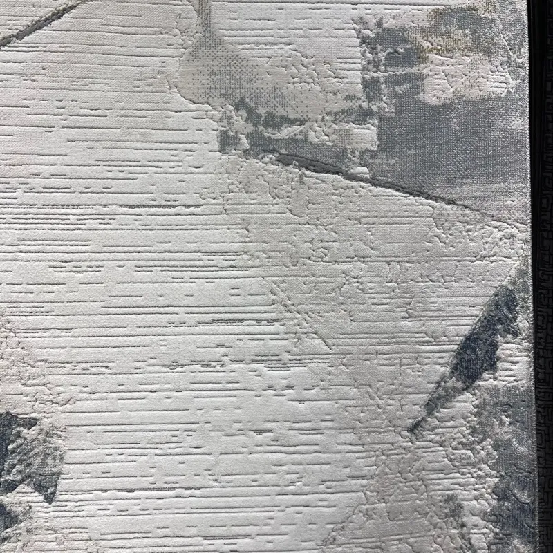 سجاد تركي برل 42816A كريم سماوي مقاس 50*80 - سجاد مودرن