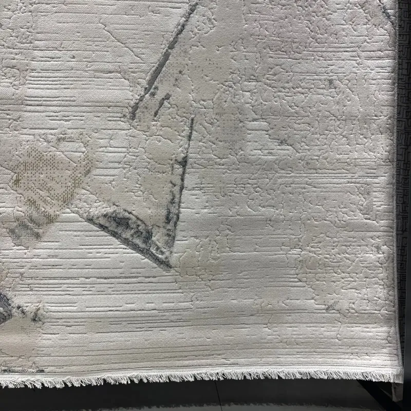 سجاد تركي برل 42816A كريم سماوي مقاس 50*80 - سجاد مودرن