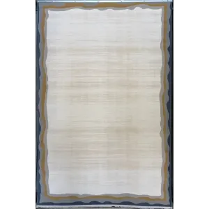 سجاد تركي برل 42818A كريم سماوي مقاس 200*300