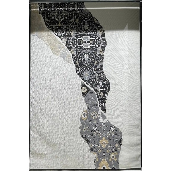 MUHTASHAM Turkish rug 0113A Cream ANTHRACITE size 200*300