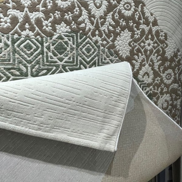 سجاد تركي محتشم 0109A كريم اخضر مقاس 200*300