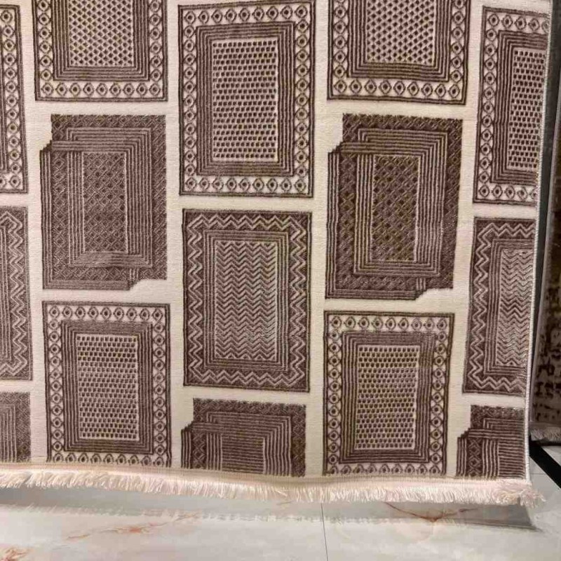 سجاد تركي مودرن فندقي نوفيكس 40383B بيج مقاس 100*300