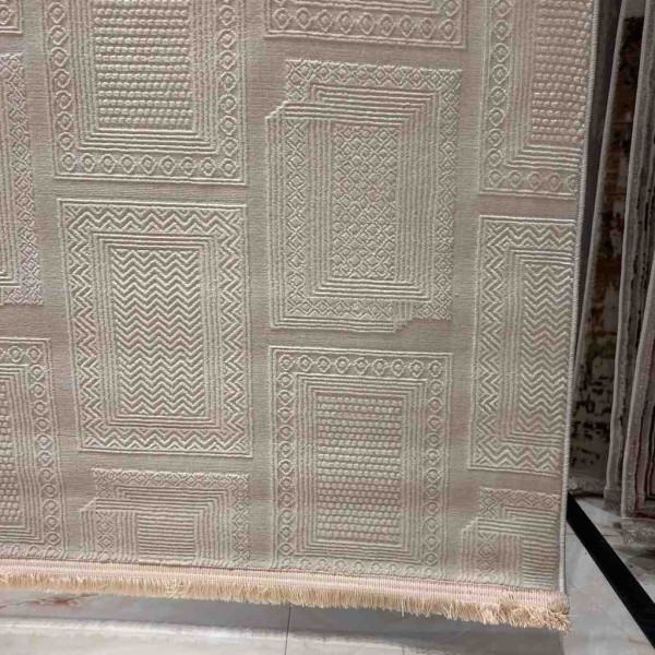 Modern Turkish Hotel Rug Novex 40383B Light beige Size 80*150