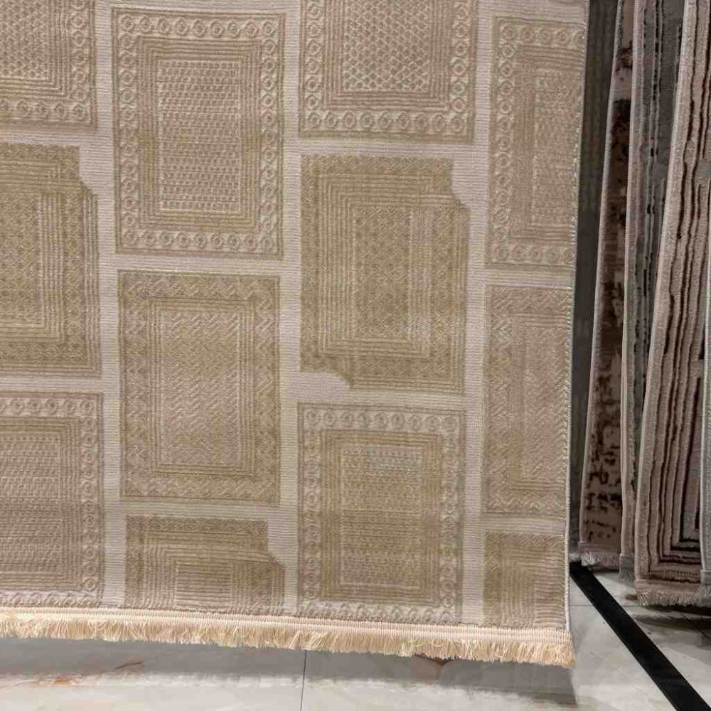 سجاد تركي مودرن فندقي نوفيكس 40383B بيج جديد مقاس 100*300