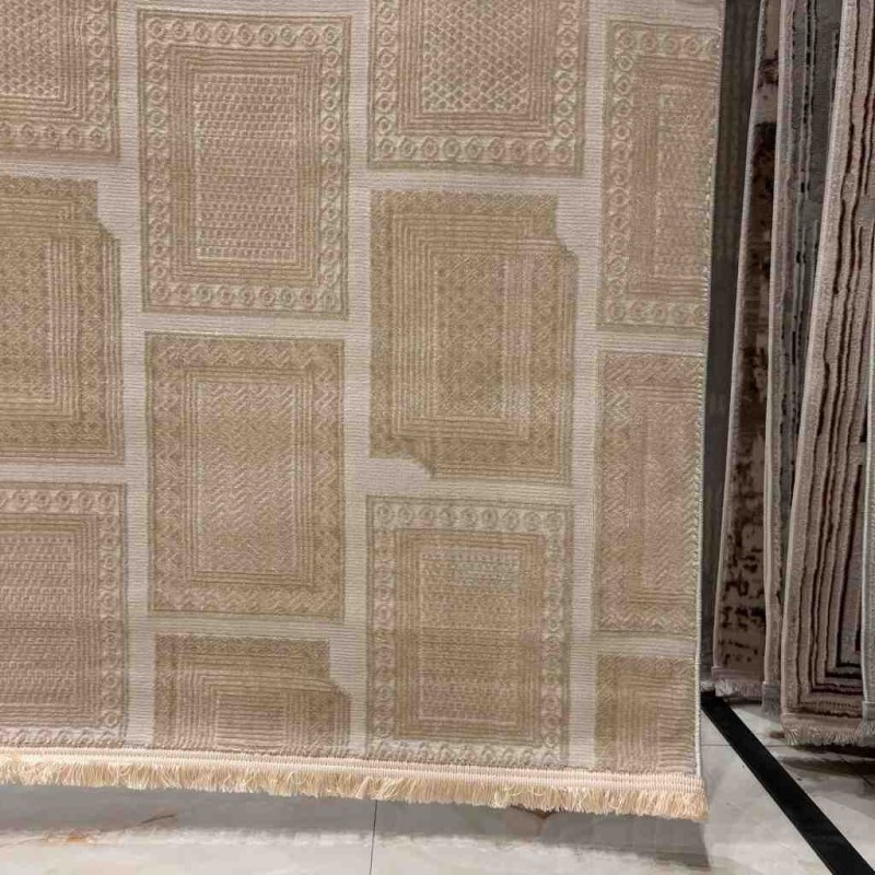 سجاد تركي مودرن فندقي نوفيكس 40383B بيج جديد مقاس 50*80