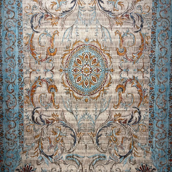 سجاد بوهيمي تركي رادا KR12C كريم تركواز مقاس 300*400
