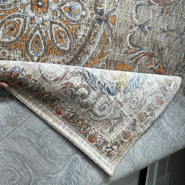 Turkish Bohemian RADA Rug KR12C Dark beige Size 300*400