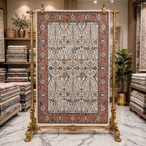 Turkish Bohemian RADA Rug KP77C BEIGE MULTI ROSE Size 200*300