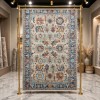 Turkish Bohemian RADA Rug KP78A CREAM Dark BLUE Size 150*220