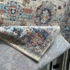 Turkish Bohemian RADA Rug KP78A CREAM Dark BLUE Size 150*220
