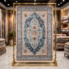 Turkish Bohemian RADA Rug KP81B CREAM Dark BLUE Size 300*400