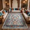 سجاد بوهيمي تركي رادا KP86B كريم تركواز مقاس 50*80