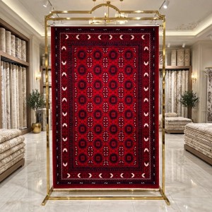 Turkish Silk Nomad Carpet B232A RED NAVY Size 100*200