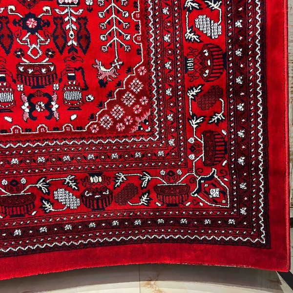 سجاد الهبه تركي سيلك نوماد B243A احمر كحلي مقاس 250*350