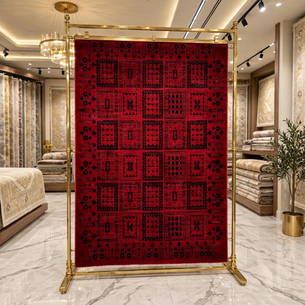 سجاد الهبه تركي سيلك نوماد C275A احمر اسود مقاس 250*350