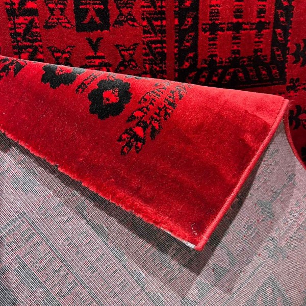 سجاد الهبه تركي سيلك نوماد C275A احمر اسود مقاس 250*350