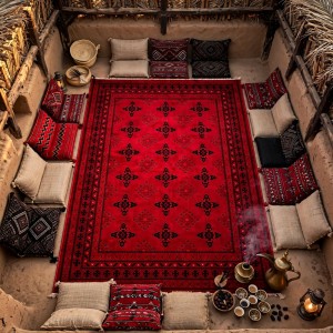 Turkish Silk Nomad Carpet C276A BORDO BLACK Size 250*350
