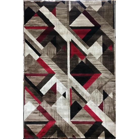 Turkish carpets Stark 84A red with beige and black