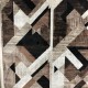 Turkish carpet Stark 84A brown with beige and black