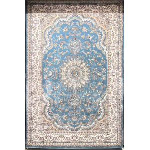 سجاد تركي سوبر شيراز P7242 سماوي مقاس 120*170