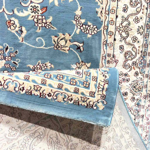 سجاد تركي سوبر شيراز P7242 سماوي مقاس 120*170