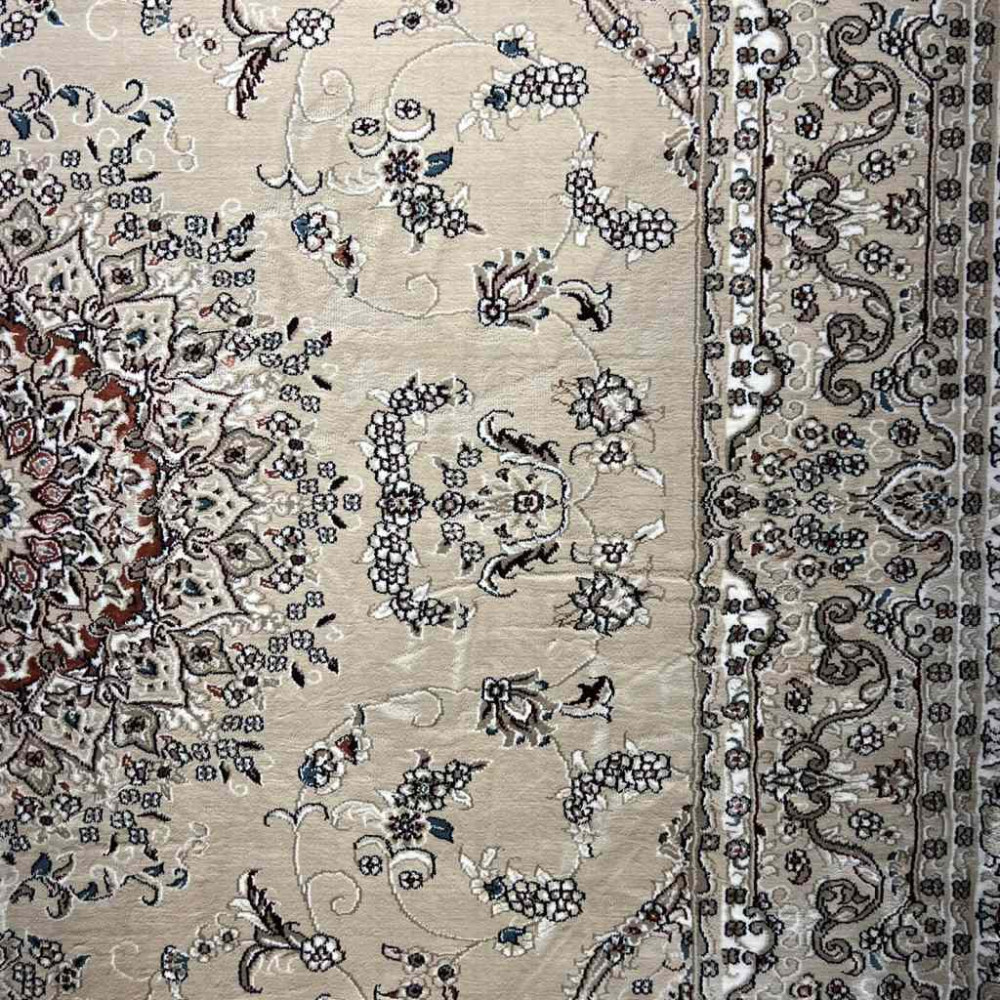 سجاد تركي سوبر شيراز P7242 بيج فاتح مقاس 120*170