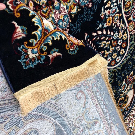 Turkish super-silk carpet 5407 navy