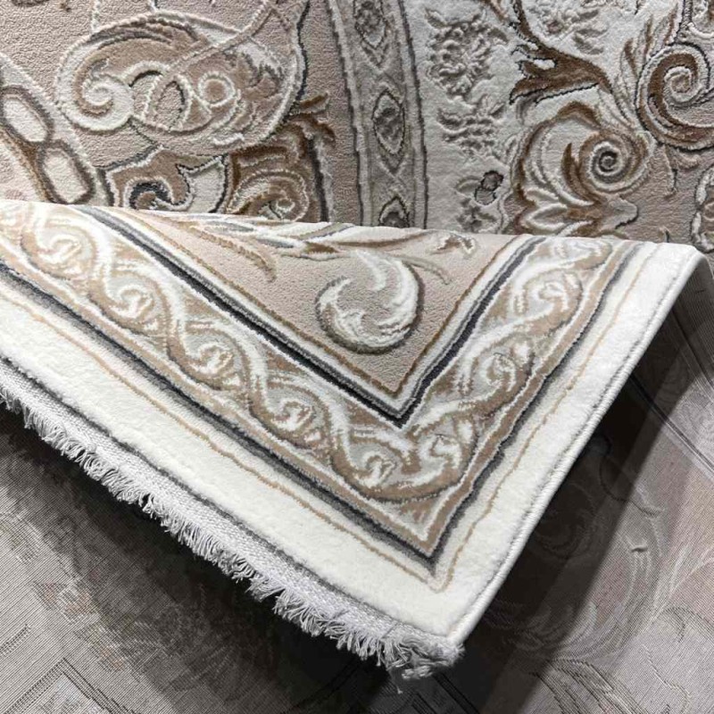 سجاد تركي تاج بلس كلاسيك ملكي قصور سميك ناعم كريم مقاس 150*220