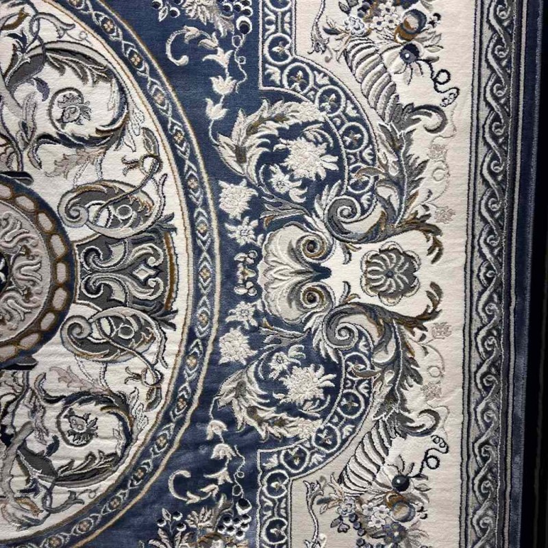 سجاد تركي تاج بلس كلاسيك ملكي قصور سميك ناعم سماوي مقاس 50*80