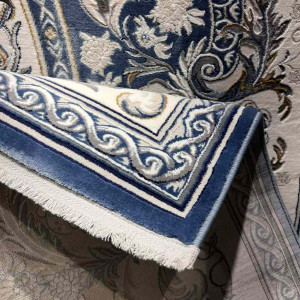 سجاد تركي تاج بلس كلاسيك ملكي قصور سميك ناعم سماوي مقاس 50*80 سجاد تركي تاج بلس كلاسيك ملكي قصور سميك ناعم سماوي مقاس 50*80