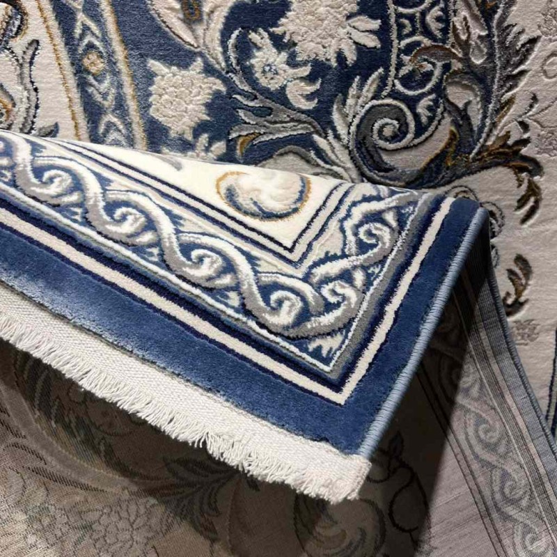 سجاد تركي تاج بلس كلاسيك ملكي قصور سميك ناعم سماوي مقاس 50*80