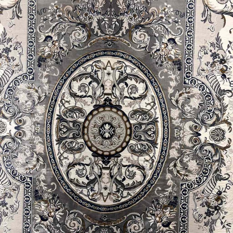 سجاد تركي تاج بلس كلاسيك ملكي قصور سميك ناعم رصاصي مقاس 200*300