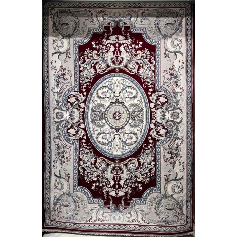 سجاد تركي تاج بلس كلاسيك ملكي قصور سميك ناعم احمر عنابي مقاس 150*220