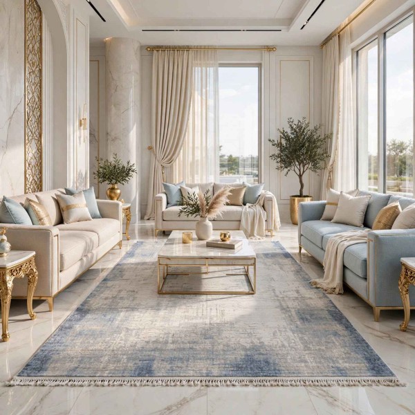 VIVALDI Turkish rug 38904A BLUE size 100*200