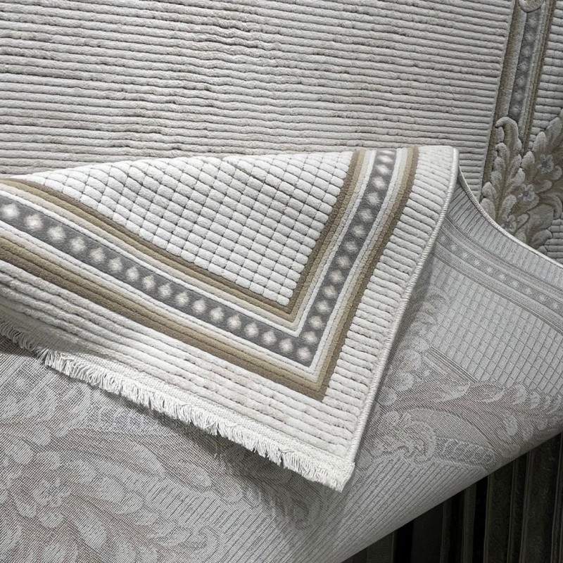سجاد فورتاكس تركي 41498A كريم بيج مقاس 250*350 - سجاد مودرن