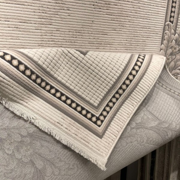 VORTAX Turkish rug 41498A CREAM BLACK size 100*200