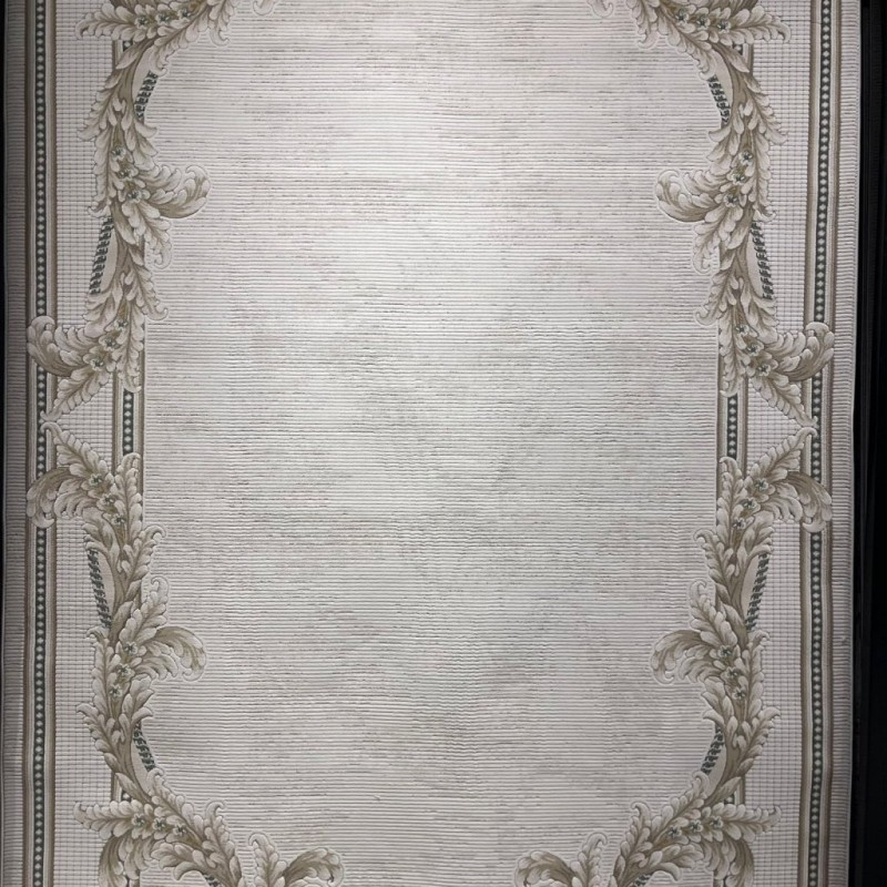 Fortax Turkish Rug 41498A Cream green Round Size 300*300 - Modern Carpets