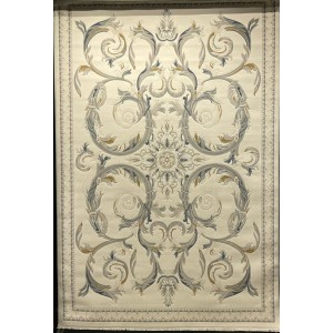 Fortax Turkish Rug 41748A Cream blue Round Size 200*200