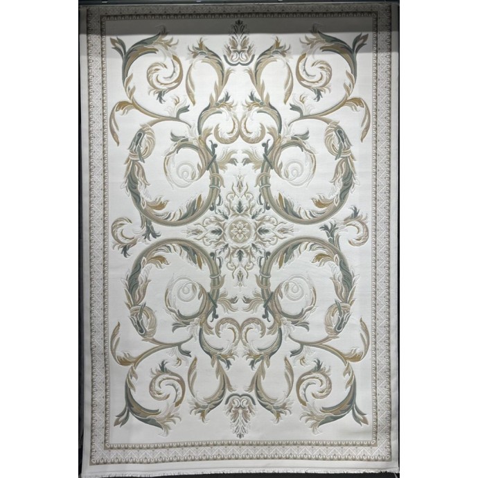 سجاد فورتاكس تركي 41748A كريم اخضر مقاس 300*400 - سجاد مودرن