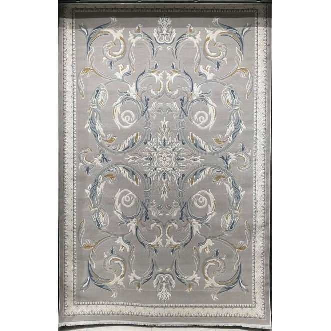 VORTAX Turkish rug 41748A CREAM gray size 100*200 - Modern Carpets